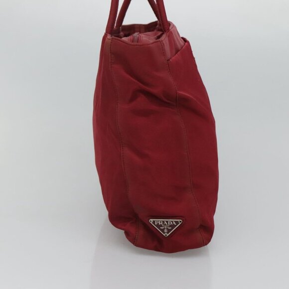 PRADA Tote Bag Nylon Red Auth MY293 - Picture 5 of 16